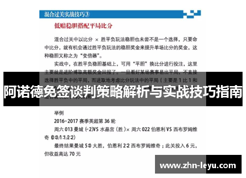 阿诺德免签谈判策略解析与实战技巧指南